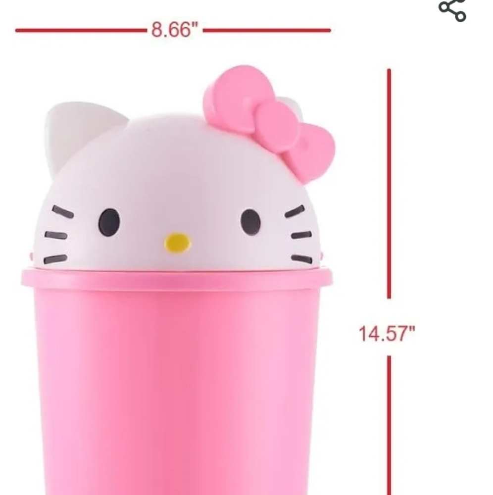 Hello Kitty Garbage/Trash Can - Picture 3 of 8